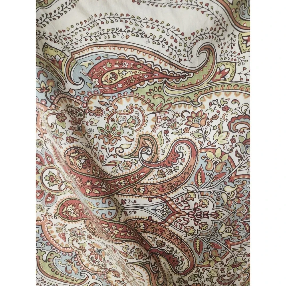 Tahari Home‎  ONE Pillow Sham/Pillowcase 100% Cotton Paisley Floral Bedding